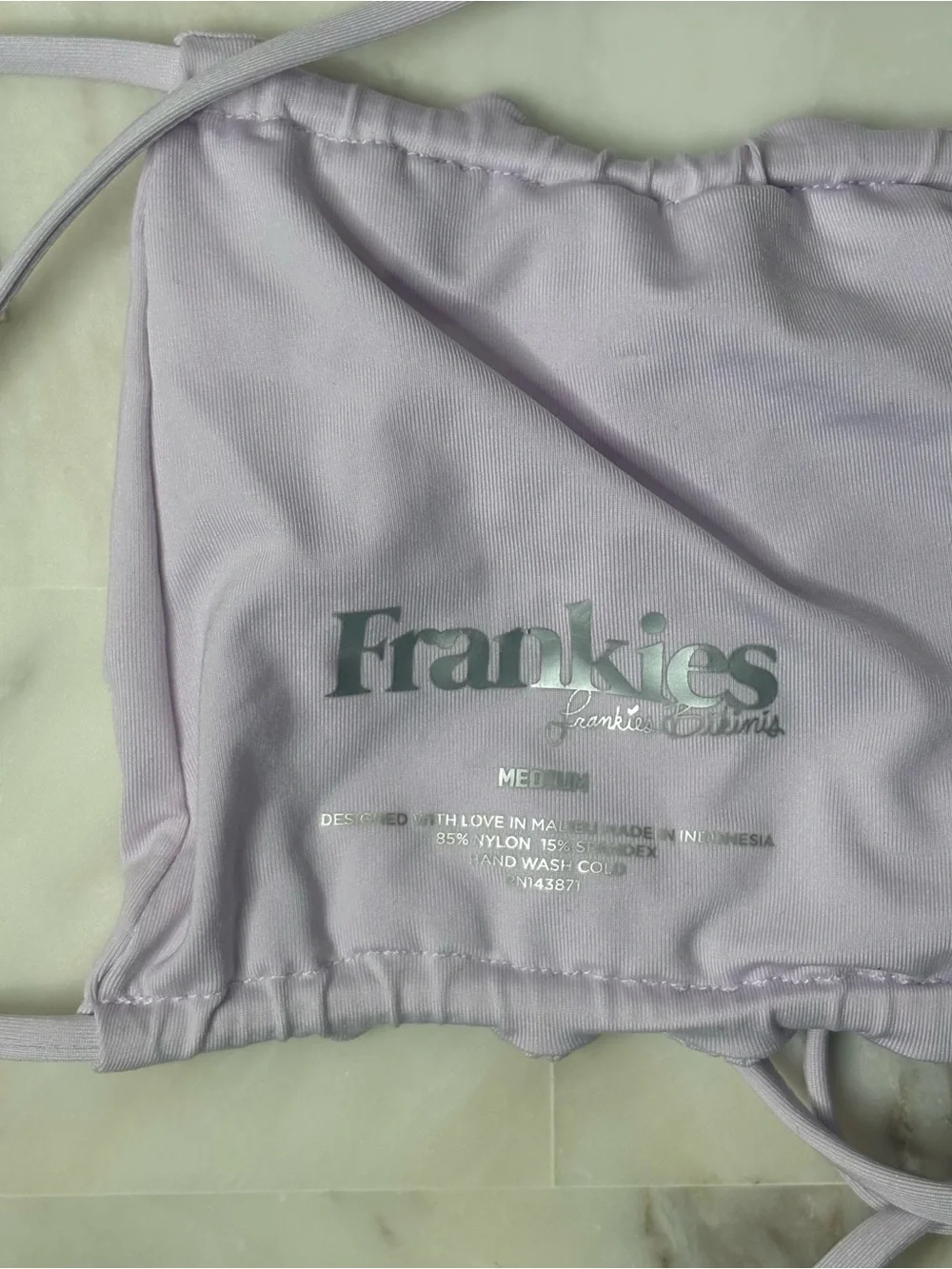 Frankies Bikinis dreamy bandeau bikini top lilac purple
